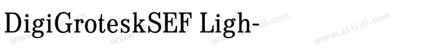 DigiGroteskSEF Ligh字体转换
